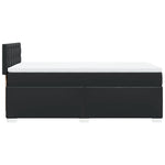 ZNTS Box Spring Bed with Mattress Black 90x200 cm Faux Leather 3286104