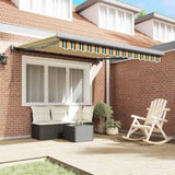 Retractable Awning Green and Yellow 300 x 250 cm 3330173