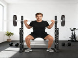Adjustable Squat Rack with Plate Holders, 300 kg Load T3398P552662