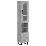 Highboard Concrete Grey 34.5x34x180 cm Engineered Wood 3199325