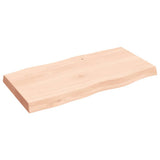 Table Top 80x40x cm Untreated Solid Wood Live Edge 363874