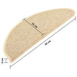 Stair Mat Set of 15 Beige 91% polypropylene, 9% polyester 326903