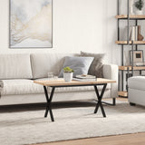 Coffee Table X-Frame 100x50x45.5 cm Solid Wood Pine and Steel 3282754
