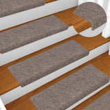 Stair Mats Self-adhesive 30 pcs 65x21x4 cm Beige Rectangular Edge 3365700