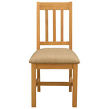 Dining Chair VENLO 2 pcs Solid Oak Wood Beige 45 x 53 x 92 cm 42039153