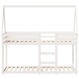 Bunk Bed without Mattress White 90x190 cm Single Solid Wood Pine 3282085