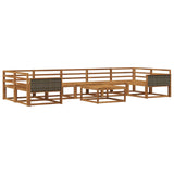 Outdoor Sofa Set 8 pcs Natural Solid Acacia Wood 3382417