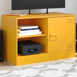 TV Cabinet Mustard Yellow 67x39x44 cm Steel 841697