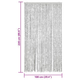 Fly Curtain Grey 100x220 cm Chenille 377351