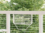 Balcony Table White 60x40 cm Steel 340916