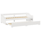 Daybed with Trundle without Mattress IRUN White 90x200 cm 42000162