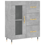 Highboard Concrete Grey 69.5x34x180 cm Engineered Wood 3198581