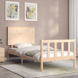 Bed Frame without Mattress Small Single Solid Wood Pine 3193361