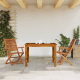 Folding Garden Chairs with Armrest 2 pcs Solid Wood Acacia 367698