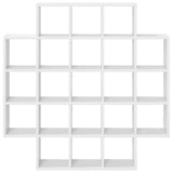 Wall Shelf White 100 x 13 x 100 cm Engineered Wood 8012244