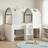 Bed with Tunnel 4 pcs White Engineered Wood 3423491