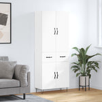 Highboard White 69.5x34x180 cm Engineered Wood 3198177
