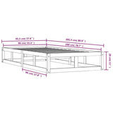 Bed Frame without Mattress White 90x200 cm Solid Wood 820782