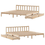 Bed Frame without Mattress 180x200 cm Super King Solid Wood Pine 3301481