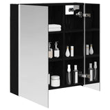 Bathroom Mirror Cabinet Black Oak 63.5 x 15.5 x 70 cm 889240