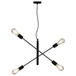 Ceiling Light with Filament Bulbs 2 W Black E27 281439