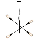 Ceiling Light with Filament Bulbs 2 W Black E27 281439