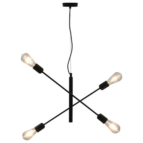 Ceiling Light with Filament Bulbs 2 W Black E27 281439