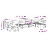 Garden Sofa Set Wax brown Solid pine wood Large Modular 3299615