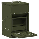 Chicken Treadle Feeder Olive Green 25 x 42 x 40 cm 874688