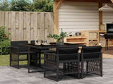 Garden Dining Set Black 3210895