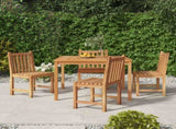 5 Piece Garden Dining Set Solid Wood Teak 3157145