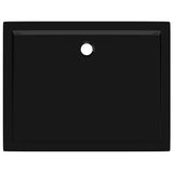 Rectangular ABS Shower Base Tray Black 70x90 cm 148911