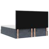 Ottoman Bed with Mattresses Dark Grey 180x200cm Velvet 3313416