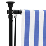 Outdoor Roller Blind Blue and White 100x270 cm Fabric&Steel 368764