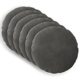 Cushion with Pillow HEERLEN 6 pcs Dark Grey Velvet 929666