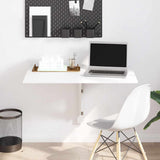 Folding Wall Table White 100x60 cm 243054