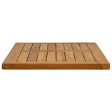 Table Top Rectangular Solid Teak Wood Natural 42033165