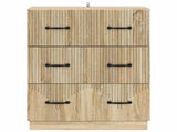 Drawer Cabinet Sonoma Oak 66 x 34.5 x 87 cm Engineered Wood 895297