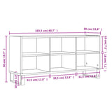 TV Cabinet Grey Sonoma 103.5x30x50 cm Engineered Wood 827002