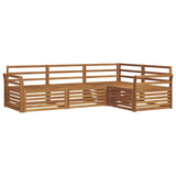 Outdoor Sofa Set 4 pcs Natural Solid Acacia Wood 3373379