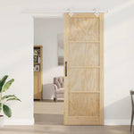 Sliding Door Manual White 83 x 232 cm Solid pine wood and steel 3333564