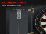 Bristle Dartboard with Cabinet, 6 Steel Tip Darts, Cabinet T3398P425032