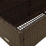 Poolside Float Storage Brown 110x100x57 cm Poly Rattan 4104089