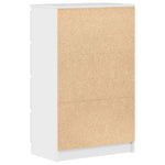 Sideboard High Gloss White 60x35x98.5 cm Engineered Wood 800537