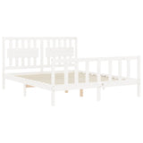 Bed Frame without Mattress White 160x200 cm Solid Wood Pine 3192437
