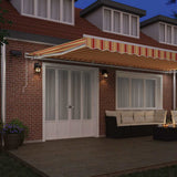 Retractable Awning Yellow and Orange 600 x 300 cm 3331598