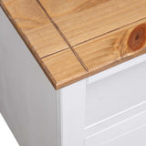 Corner TV Cabinet White 93x49x49 cm Solid Pine Panama Range 282687