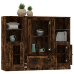 Highboards 3 pcs Smoked Oak Engineered Wood 3185324