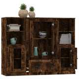 Highboards 3 pcs Smoked Oak Engineered Wood 3185324