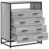 Drawer Cabinet Grey Sonoma 70x41x83.5 cm Engineered Wood 849092